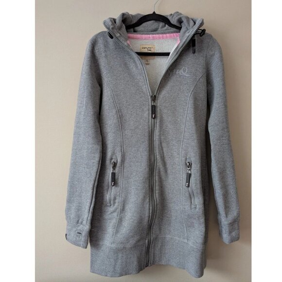 Triple Five Soul Women’s Extra Long Full Zip Hoodie Jacket Skater Logo Size M/L - Picture 3 of 7